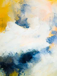 Golden Blue Abstract Flow
