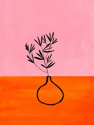 Vibrant Pink Orange Plant