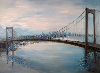 Twilight Bridge Reflections