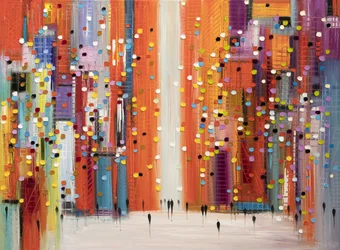 Vibrant City Street