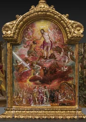 Portable Altar: central panel depicting an allegory of the Christian Knight (detail)