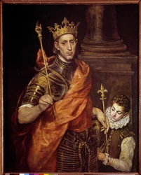 Portrait of Saint Louis (Louis IX) with a Page