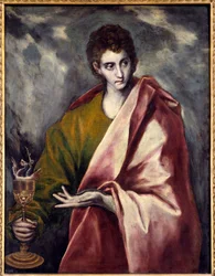 Saint John the Evangelist. Painting by Domenikos Theotokopoulos known as El Greco (1541-1614)
