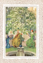 The Queen who sat betwixt her best Enid and lissome Vivien, illustration from 