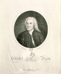 Portrait of Johann Sebastian Bach, engraved by Friedrich Wilhelm Nettling