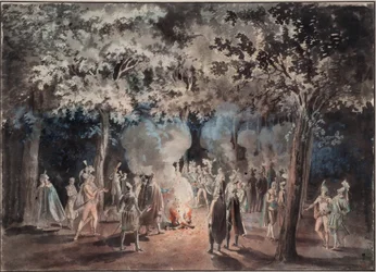 Promenade by the Fires in Drottningholm Park 1785