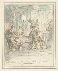 Paris Welcomed by Menelaus and Helen