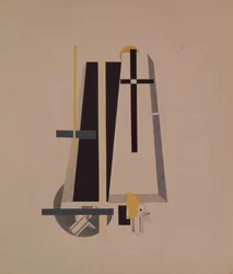 Coffin-makers. Figurine for the opera Victory over the sun by A. Kruchenykh