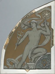 Cartoon for Mercury, from Sixty Studies for the Huntington Ceiling