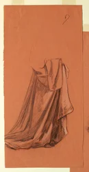 Drapery (study for oil painting, "Wedding Procession," or "The Dance", 1872–79