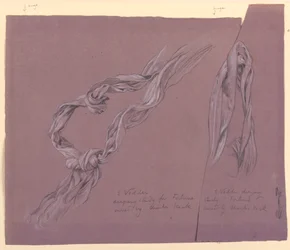 Studies of Drapery of "Fortune", ca. 1887