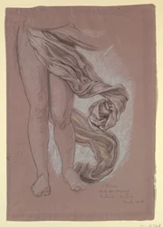 Study of Drapery of "Fortune", ca. 1877