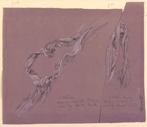 Studies of Drapery for "Fortune" Figure, ca. 1877