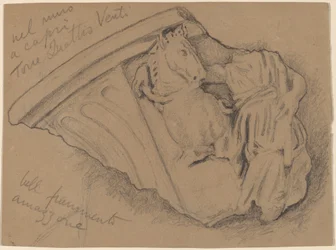Sketch of a Fragment from a Wall in Capri