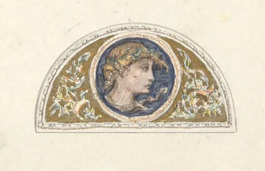Study for Lunette with Female Head