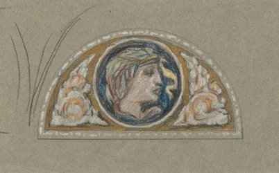 Study for Lunette with Female Head