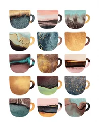 Abstract Patterned Cups