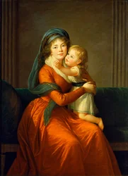 Portrait of Princess Alexandra Golitsyna and Her Son Piotr