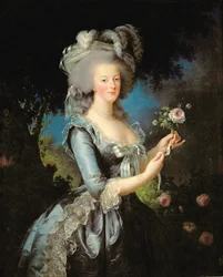 Marie Antoinette with a Rose