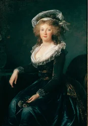 Portrait of Marie Therese of Bourbon Naples, Queen of Naples and Sicily (1772-1807) (Painting by Elisabeth Vigee Lebrun, 1790)