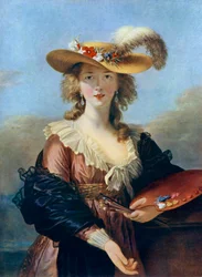 Self Portrait in a Straw Hat, c1782
