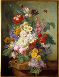 Flowers in a Rocaille
