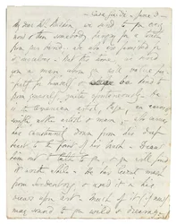 Autograph Letter to John Ruskin, Casa Giudi, Florence, 3rd June 1859