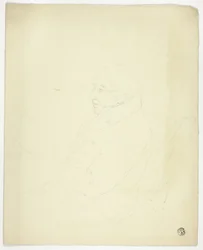 Profile of Man with Glasses Reading