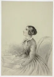 Young Woman Inspired While Reading
