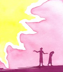 Adam and Eve are cast out of Paradise