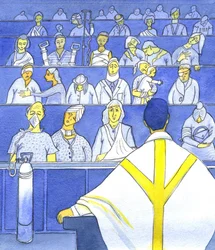 As the priest looks at his congregation, preparing to preach and teach at Mass, he should remember how needy they are