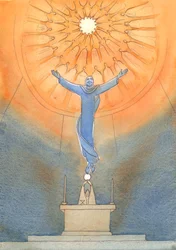 At every Mass, Christ intercedes for us to the invisible Father, as all the Saints look on from above in wonder and gratitude
