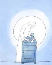 At the Easter Vigil, Christ leaned over my chair, showing how delighted