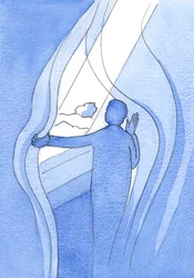 By our fervent prayers to Our Blessed Lady, it is as though we hold aside the strands of darkness, to let Heaven