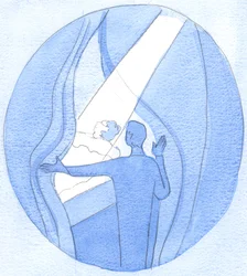 By our fervent prayers to Our Blessed Lady, it is as though we hold aside the strands of darkness, to let Heaven