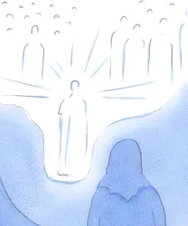 By prayer, we are brought very close to the Saints of Heaven, as if the floor of heaven descends. Our every act of faith leads us even closer