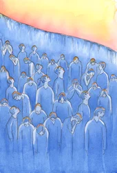 By the mercy of God, the souls in Purgatory can bewail their pride, or greed, or lukewarm belief, or whatever has caused them, though believers, to be ill-prepared for death