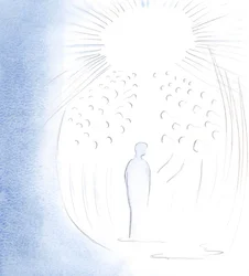 Christ came to my soul in glory, with the dear holy ones who live in His Presence