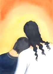 Christ invited me to rest upon His shoulder as I received Him in Holy Communion