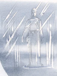 Christ is hidden behind two veils