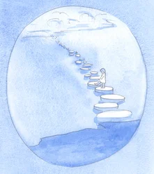 Christ showed me the simple way: through faith and trust in Him I am making my way to eternity, like a child who walks on stepping-stones