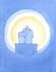 Christ sits beside us in the 