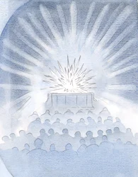 I saw the white fire of sacrifice on the altar, and the radiance and glory of the true Sacrifice of Christ