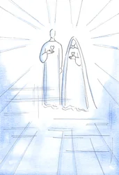 I was shown the Two Hearts: of the sinless Christ, and of His Immaculate Mother, in the Radiant Light of Heaven