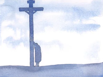 If our sufferings make it hard to pray we can simply lean on the Cross, close to Christ, resting in Him, and patiently endure our difficulties