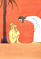 Jesus heals the blind man