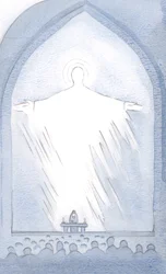 One day, at the consecration, Christ