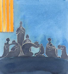 The Holy Souls have only each other for company: such sad company, as they weep, and bewail the times they wasted on earth when they might have shown more love for God or their neighbour, or might have been quicker to repent of their sins