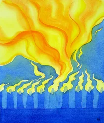The descent of the Holy Spirit on the apostles and Mary at Pentecost, 2001