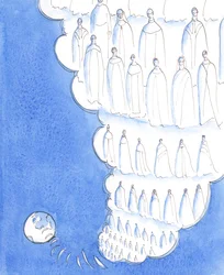 Then the Lord took my soul as if to the heights of Heaven, to show me that, from such a perspective, Earth is very small, and earthly life very brief